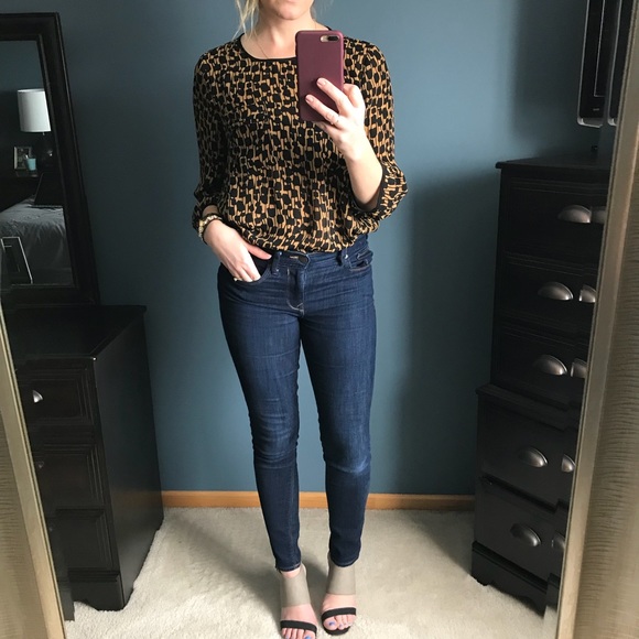 Tops - Black and Tan blouse
